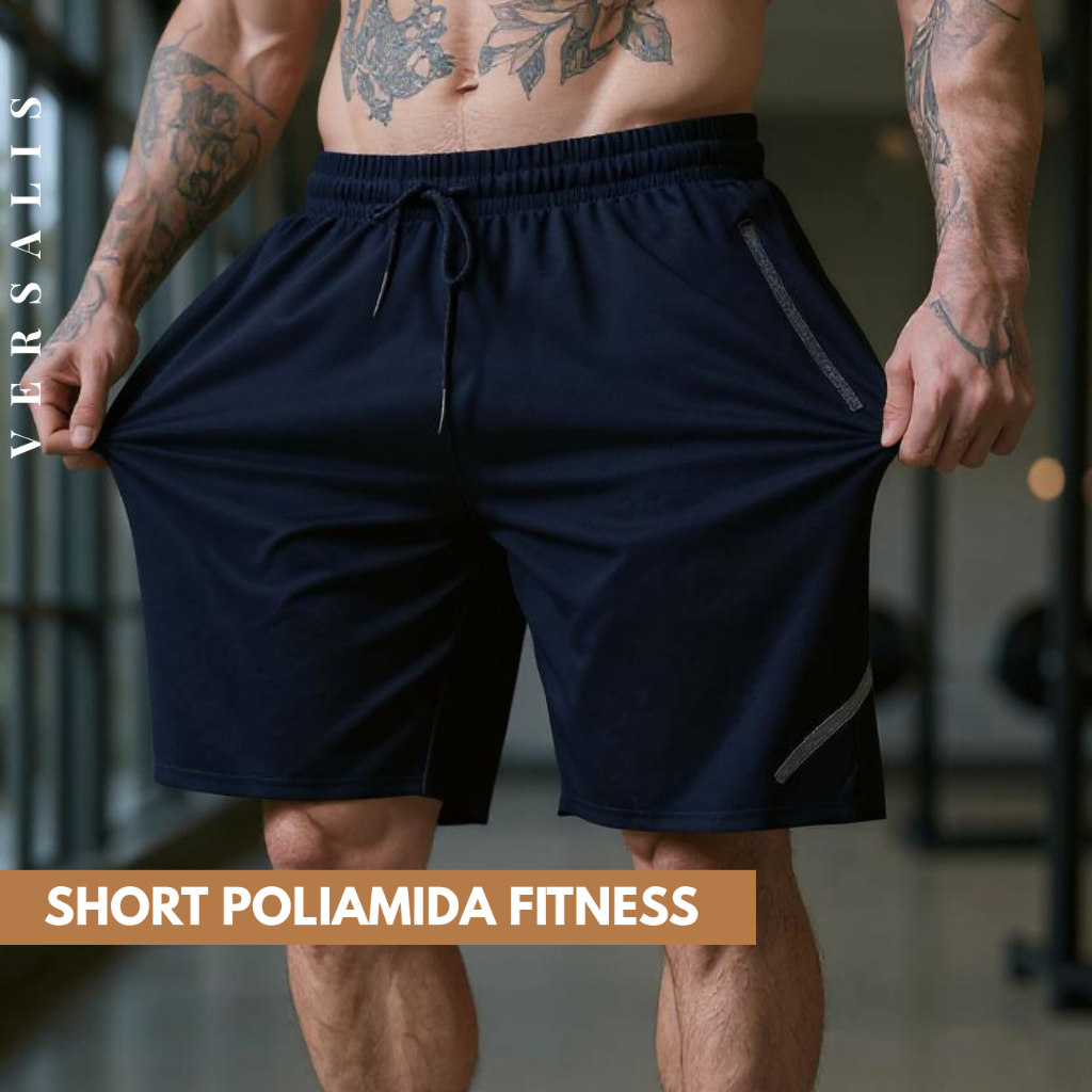 Shorts Bermuda tactel Elastano Masculino Dry Fit Tecido Gelado Poliamida Plus Size Uso Casual Lazer Academia Exercicio