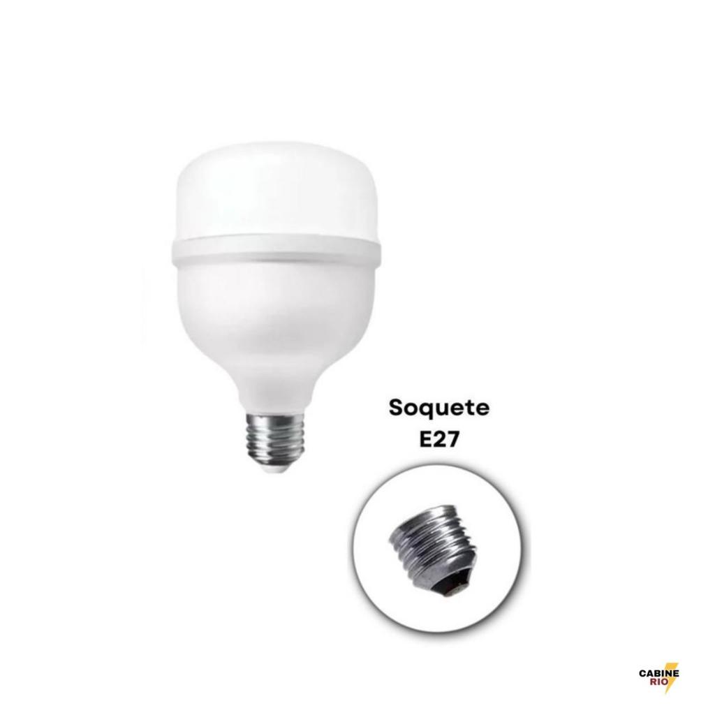 Kit Lâmpada Led Super Bulbo E27 40w Branco Frio 6500k