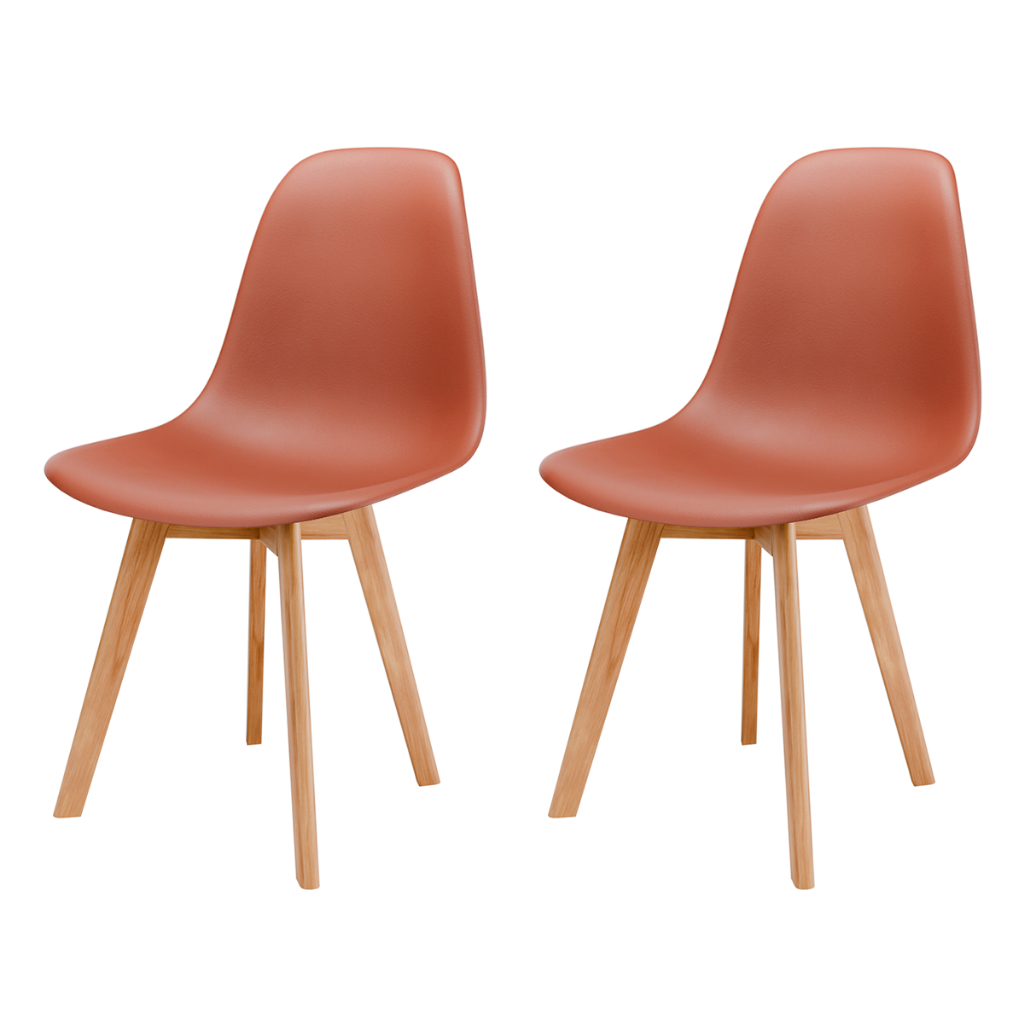 Conjunto 2 Cadeiras Sala de Jantar Eames Wood - Cores