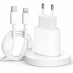 Carregador Turbo De iPhone Fonte com Cabo Carregamento Rápido