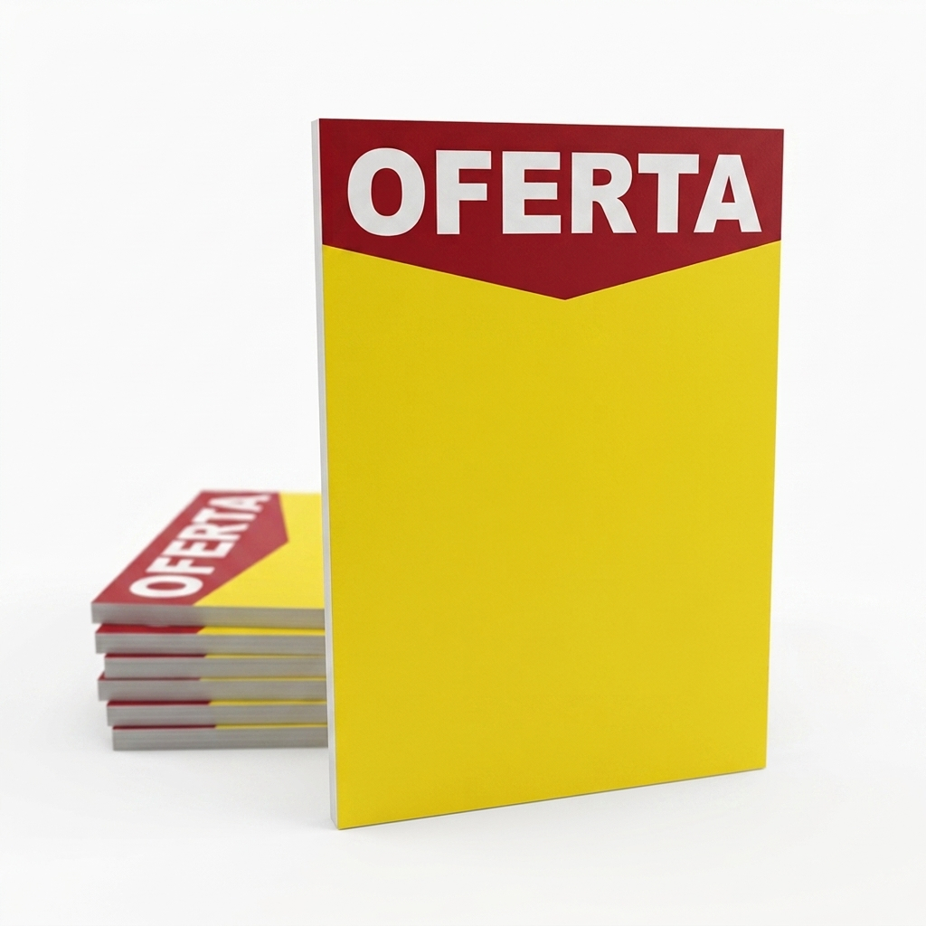 Placa De Oferta Premium 21x30 Com Aba Kit 10 Unidades
