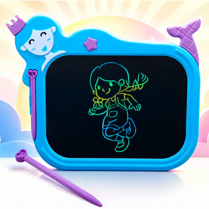 Tablet Lousa Mágica De Sereia Para Escrever e Desenhar Infantil Tela LCD