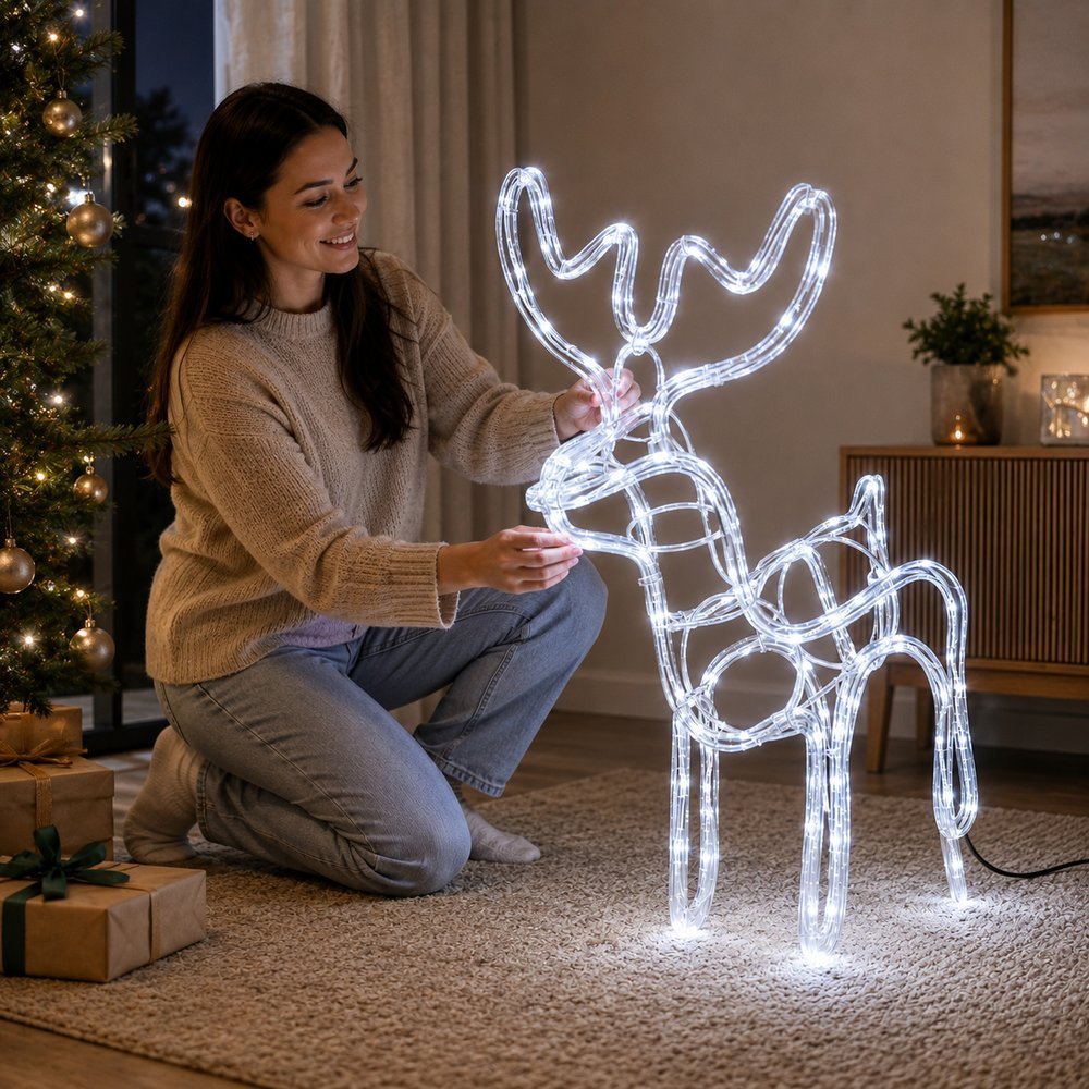 Armação Rena Macho de Led Média - 110v