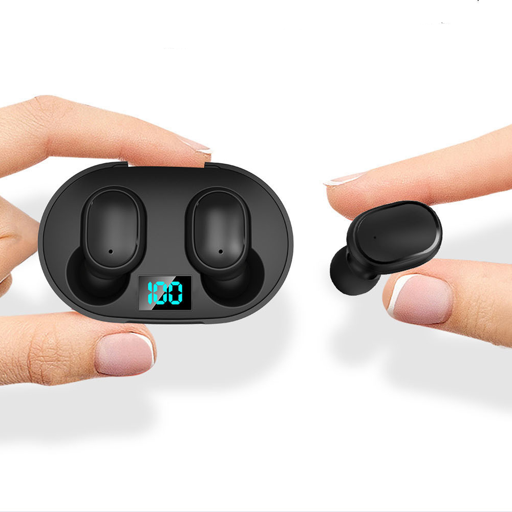 TWS E6S Fones De Ouvido Bluetooth Sem Fio com Cancelamento de Ruído e Microfone