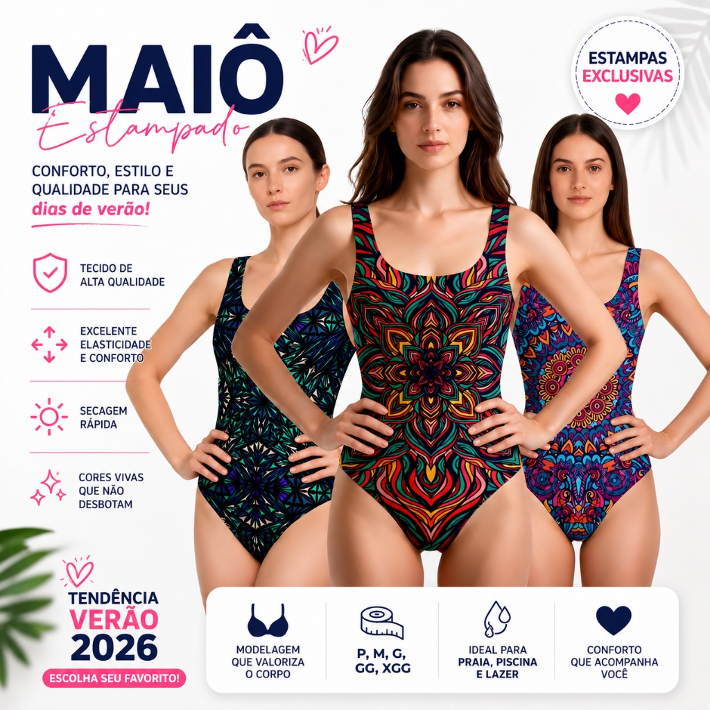 Body Maiô Estampado Mandalas Nativas