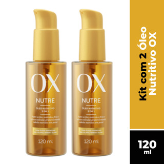 KIT C/2 ÓLEO NUTRITIVO 3 EM 1 OX NUTRE 120ML