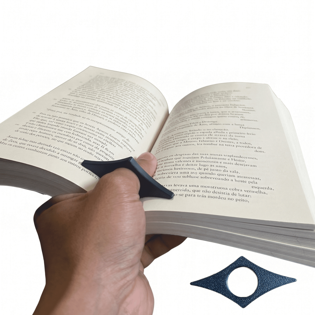 Anel Suporte para Segurar Livro Bibliocanto Leitura Preto Fixação Perfeita das Páginas