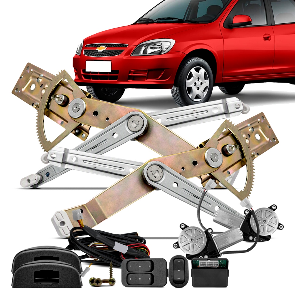 Kit Vidro Elétrico Sensorizado Celta 4p 2002 A 2016 Prisma