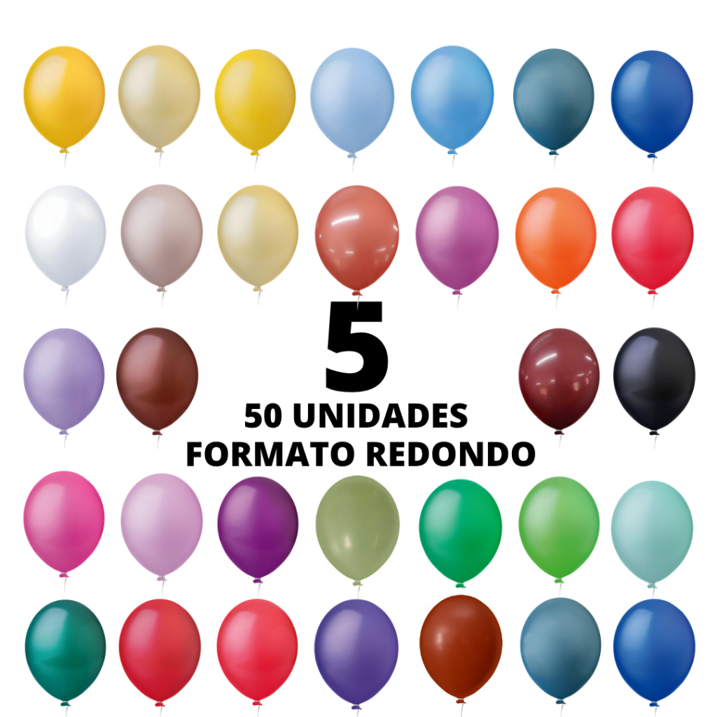 Bexiga Happy Day 5 Polegadas Redonda c/ 50 Unidades