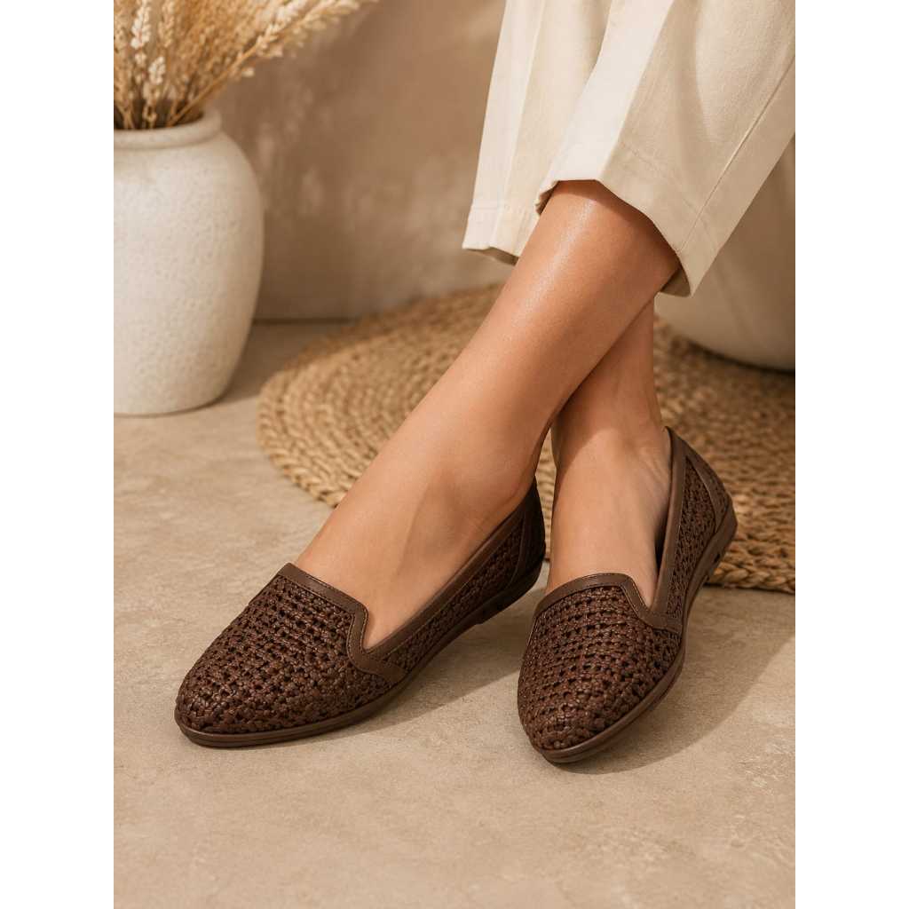 Sapatilha Feminina Mocassim Bico Fino Elegante Confortável Social Casual Escritório Trabalho