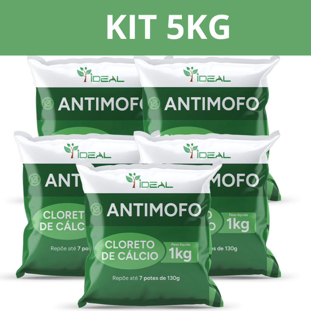 Cloreto de Cálcio Antimofo Bolinhas Refil 5kg 4kg 3kg 2kg 1kg