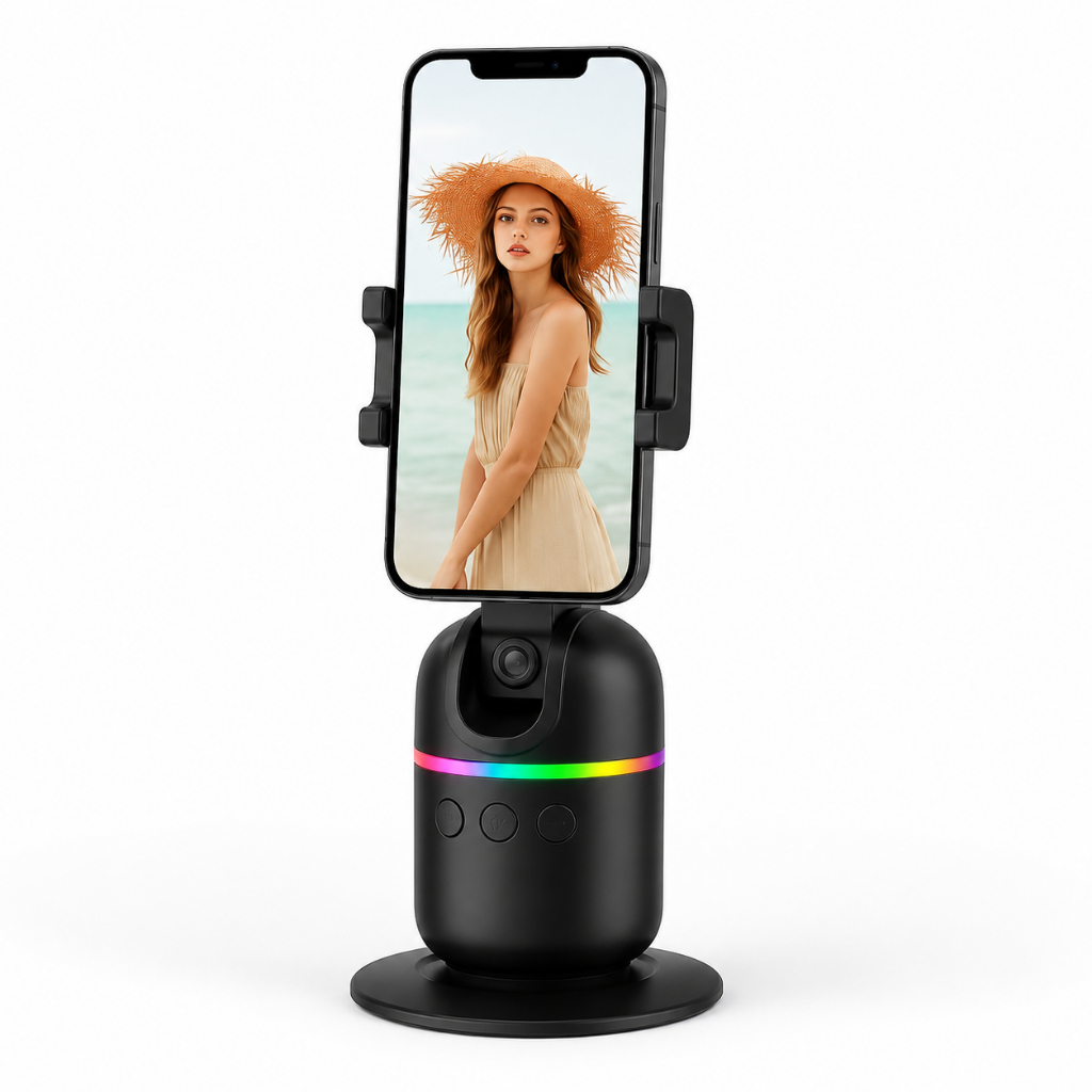 Gimbal Suporte Celular Rastreador Facial 360° Estabilizador Selfie Tripé Live Vlog