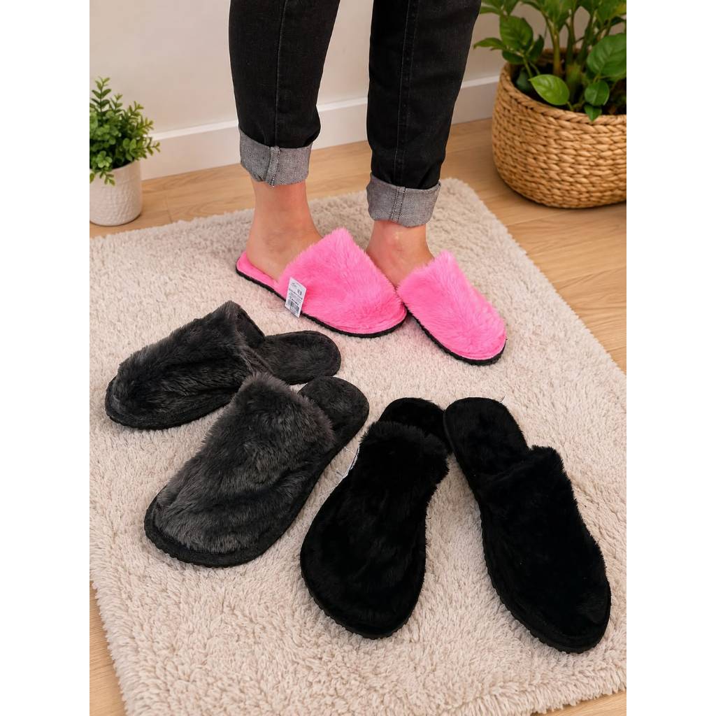 Pantufa Inverno Fechada Unissex Pelúcia Quentinha Macia Confortável Antiderrapante