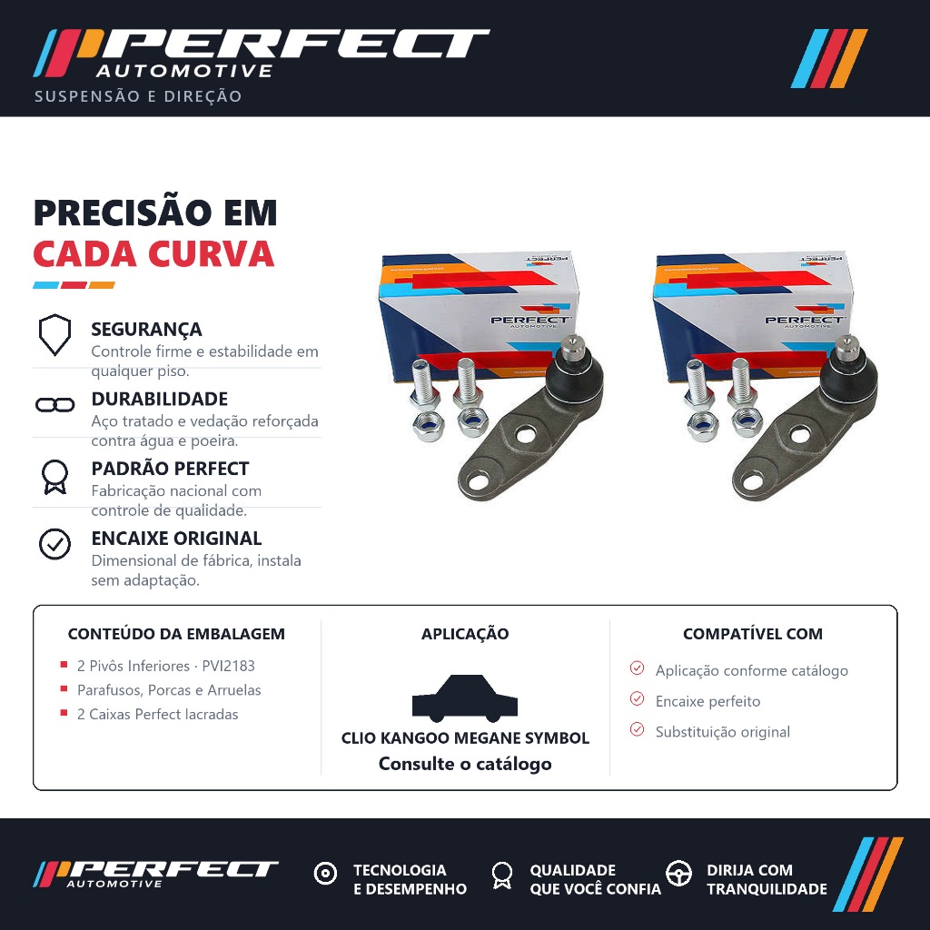 Par Pivo Inferior Clio Kangoo Megane Symbol Scénic – Perfect PVI2183