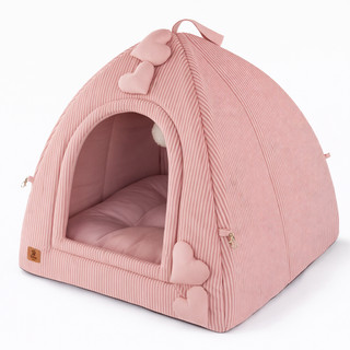 Cama Pet Iglu Artesanal M 55x55x62 Para Cães e Gatos Toca Confortável com Almofada Removível