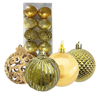 🎄 Kit 10 Bolas Natalinas Douradas 6cm para Árvore de Natal