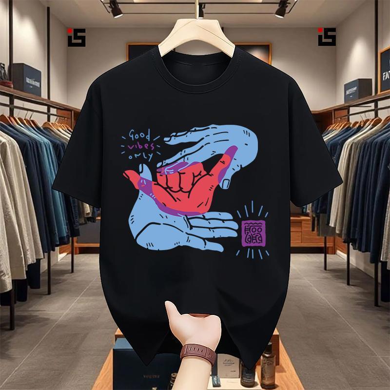 Camiseta Plus Size Estampada e Confortável 100% Algodão Oversized Unissex Casual para Dia a Dia Respirável C3185