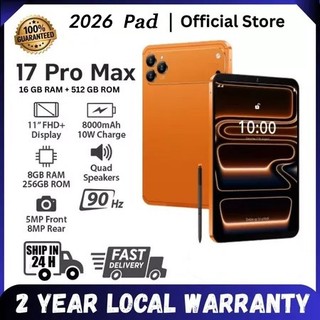 Tab 17 Pro max teclado 16GB RAM 512GB ROM Android14 com case 10.1 polegadas câmera 32MP