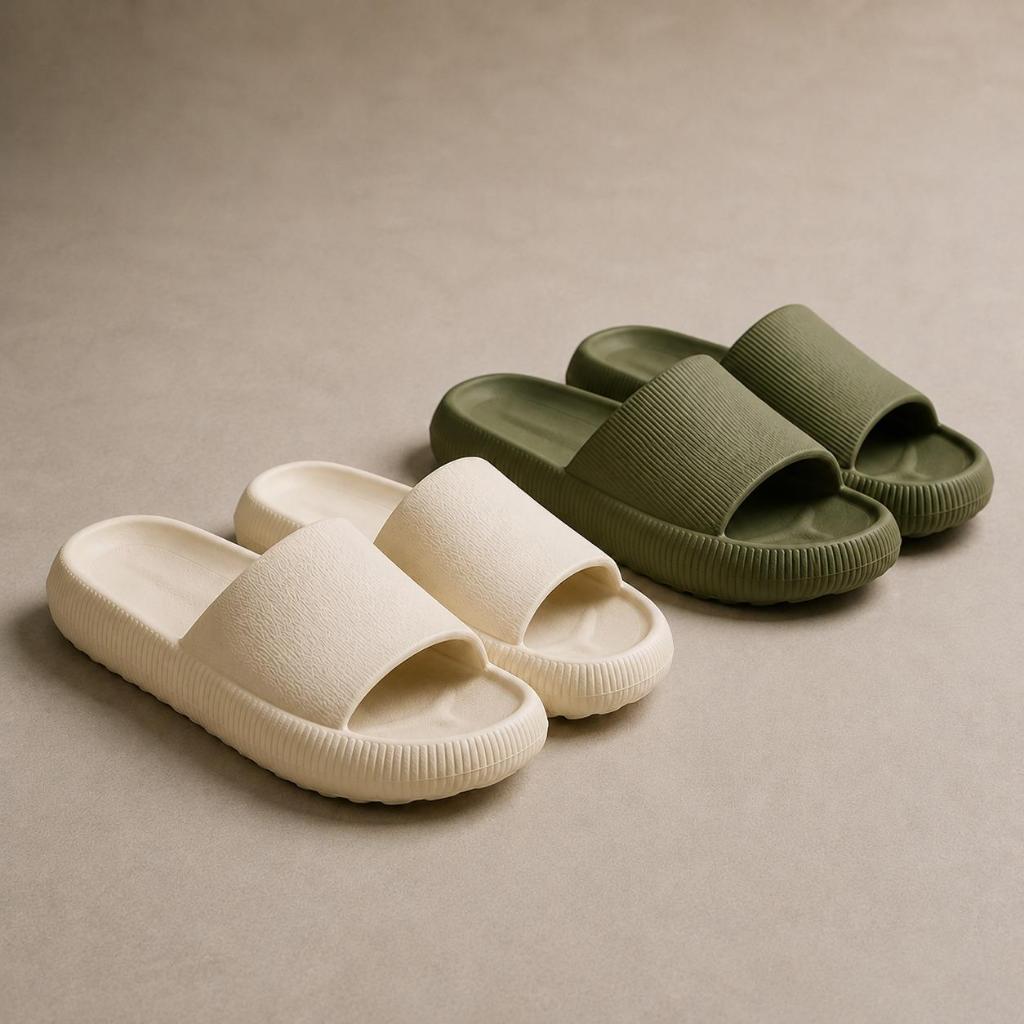 Kit 2 Pares Chinelo Slide Nuvem Masculino Feminino Unissex Leve Confortável Antiderrapante