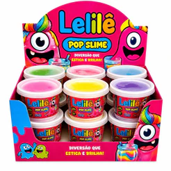 SLIME LELILÊ POP 125G CAIXA 12/24/36/48 UNIDADES LEMBRANCINHAS