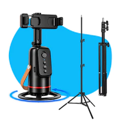 SUPORTE CELULAR GIMBAL COM RASTREAMENTO DE MOVIMENTO 360 E IA PARA CELULAR IPHONE ANDROID
