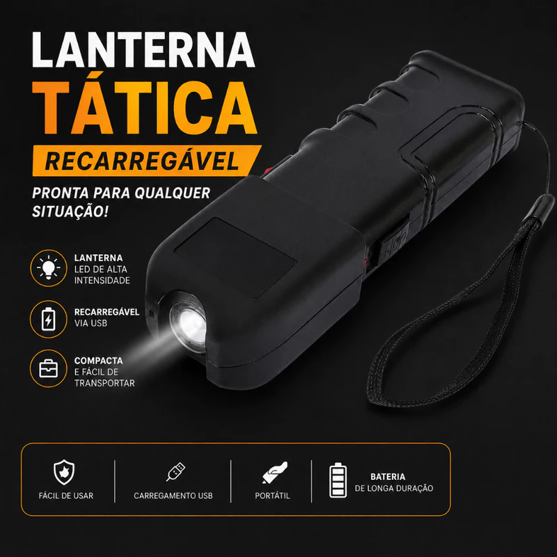 Lanterna LED Recarregável Bivolt Portátil com Alta Luminosidade — foto 4