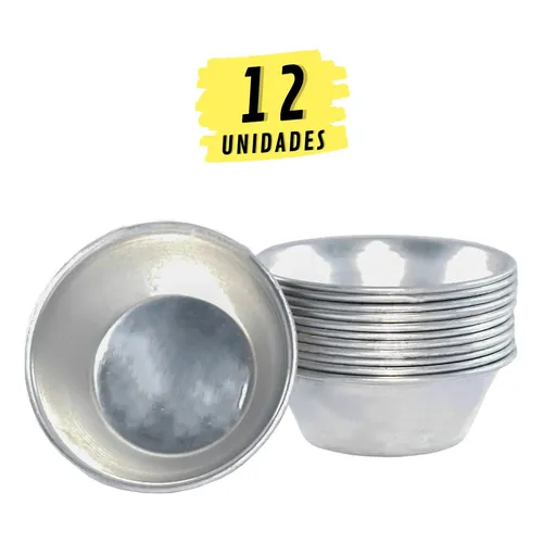 Kit 12 Forma de Empada Nº 9 grande para Assar Empadas e Tortinhas Uso Doméstico e Profissional — imagem 2 de 2