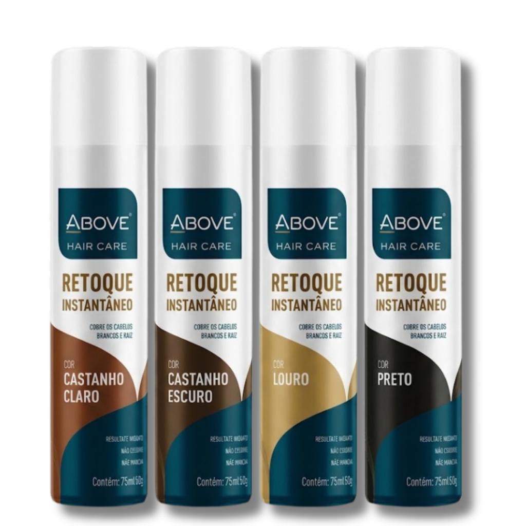 Retoque Capilar Instantâneo Spray Cabelo Cobertura temporária Disfarça Raiz e Cabelos Brancos Todas Cores