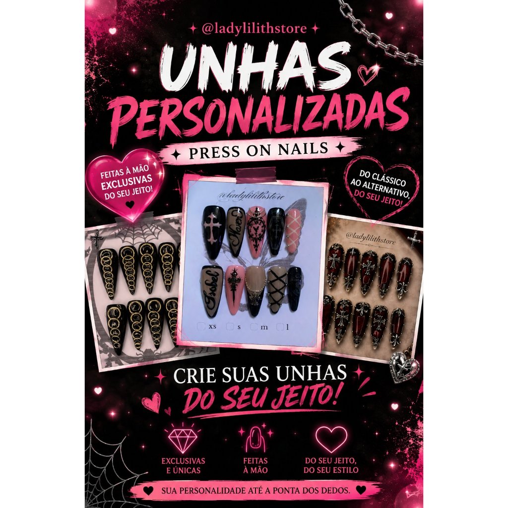 Unhas Personalizadas / LEIA A DESCRIÇÃO ANTES DE EFETUAR A COMPRA!!!!
