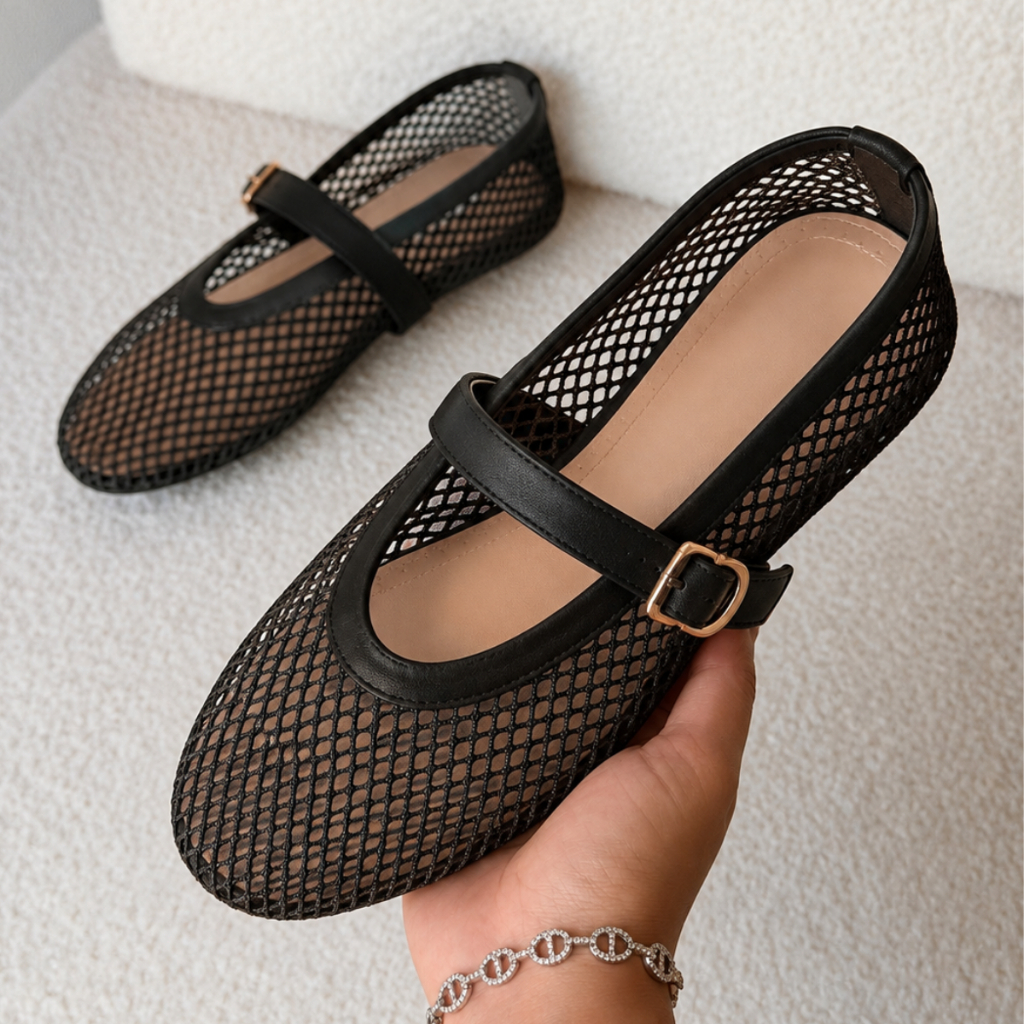 Sapatilha Feminina Confortável Elegância Telinha Transparência Conforto e Estilo para Dia a Dia