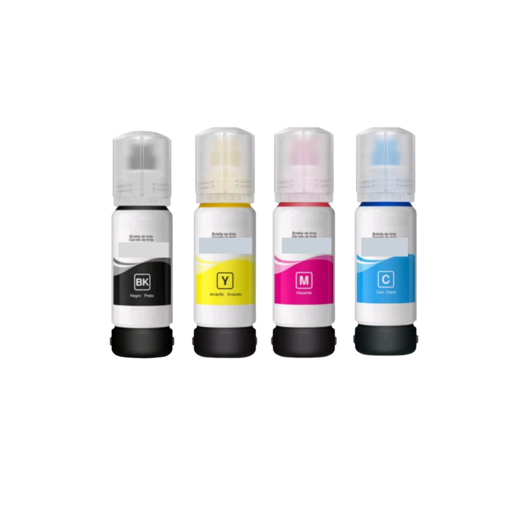 Kit Refil 4 Cores Tinta T544 Para uso Epson L1250/l3110/l3150/l3210/L3250/L5290