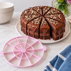 Marcador de Fatias para Bolos Redondos Cortador de Bolo - 10 e 12 Fatias Confeitaria Cortador de Fatia Padrão