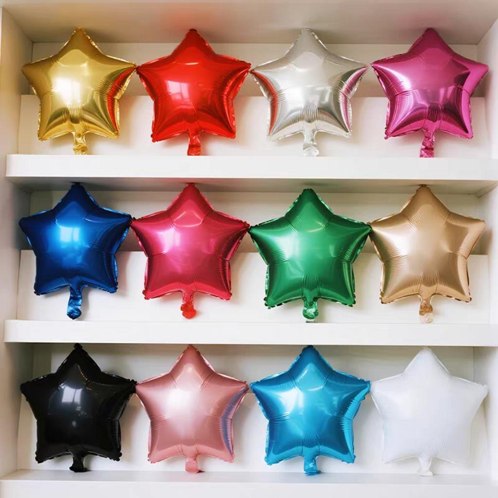 Kit 10 Balão Metalizado Estrela 10 Polegadas 25cm