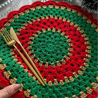 sousplat redondo de crochê tradicional | 2, 4 e 6lugares, jogo americano, jogo de mesa