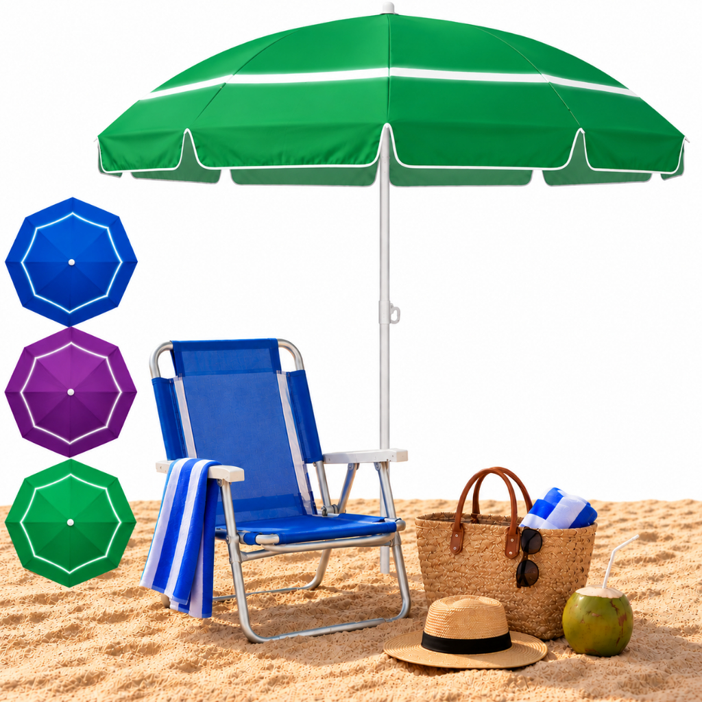 Guarda Sol Gigante  Uv Praia Piscina Respirável Verão Camping Incliável Reforçado Família Churrasco Giga