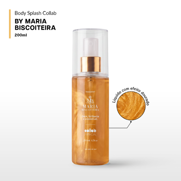 BODY SPLASH MARIA BISCOITEIRA 200ML PERFUME FLORAL COM BAUNILHA