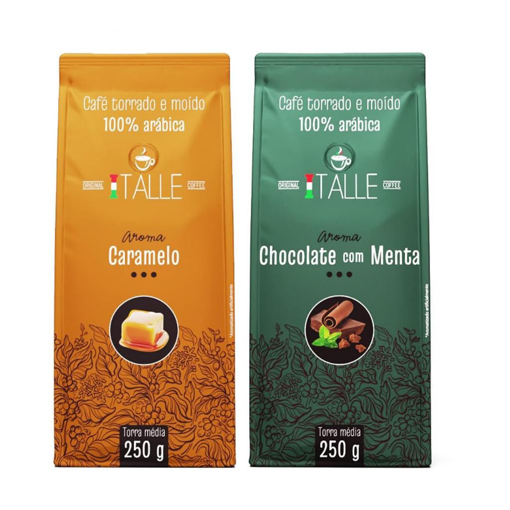 Café Italle Aromatizado Chocolate Com Menta E Caramelo 500g