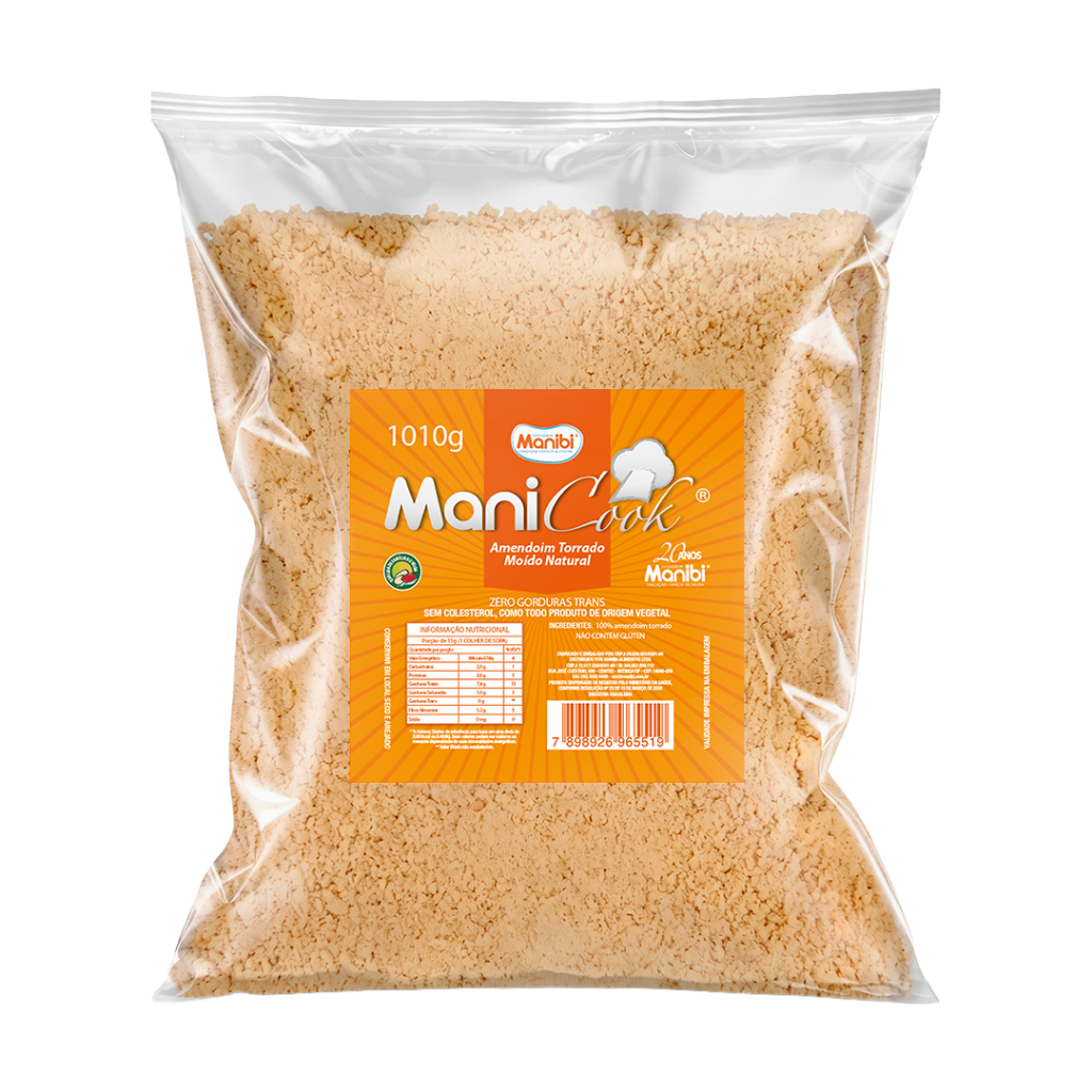 Amendoim Torrado Moído Natural 1kg Manicook
