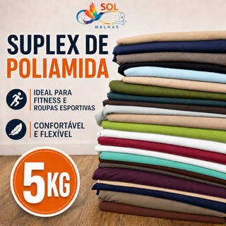 5kg Retalhos Suplex de Poliamida Grosso, Fitness