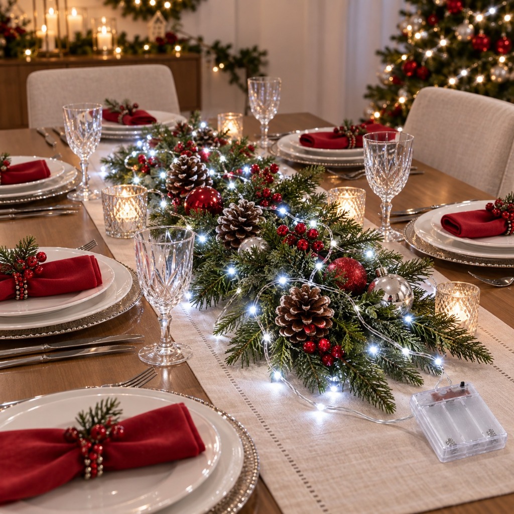 Fio de Fada 5m 50 LEDs Pisca Pisca Decorativo Cortina Quarto Varanda Arranjo Floral Guirlanda Natal — imagem 2 de 2