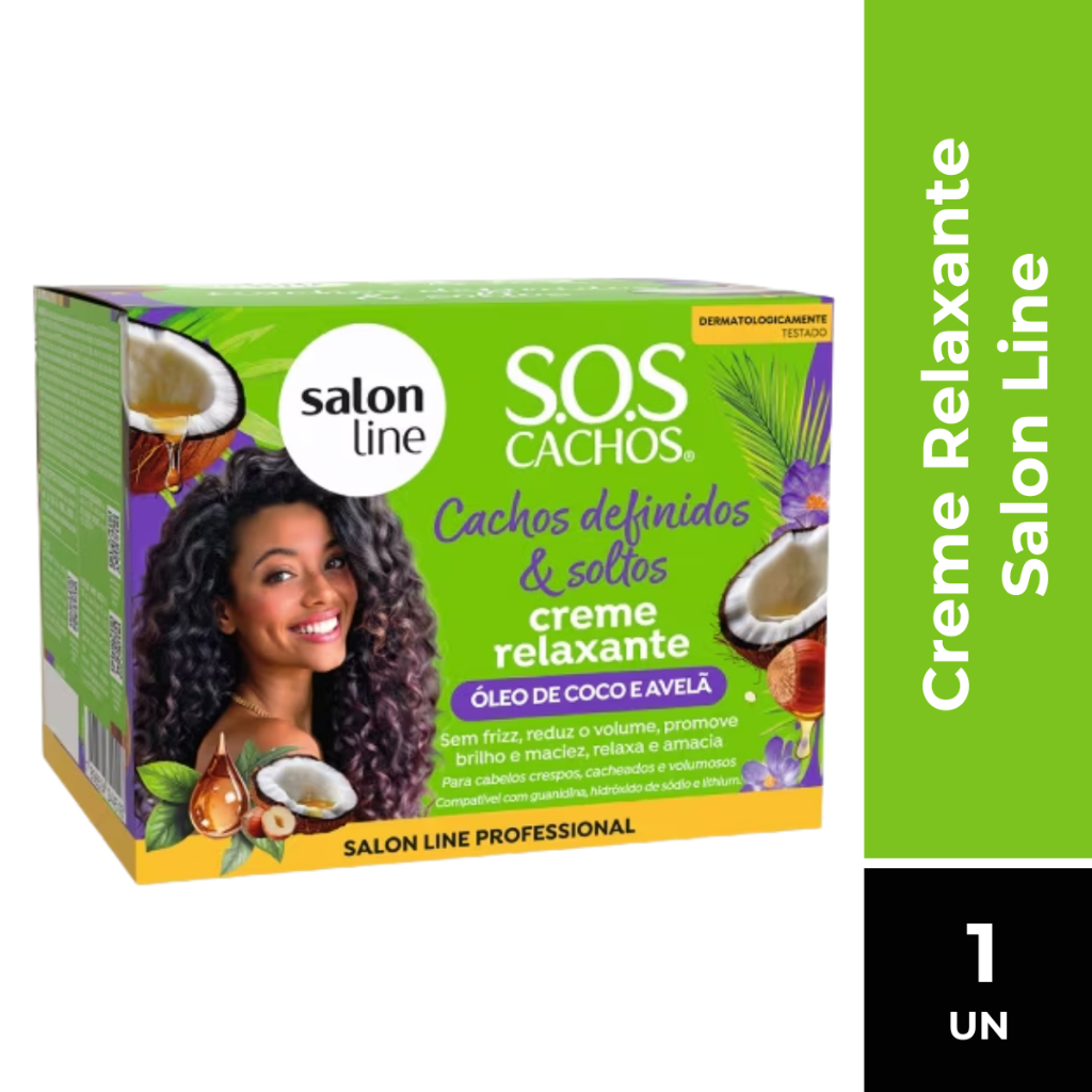 KIT CREME RELAXANTE CACHOS DEFINIDOS E SOLTOS SALON LINE