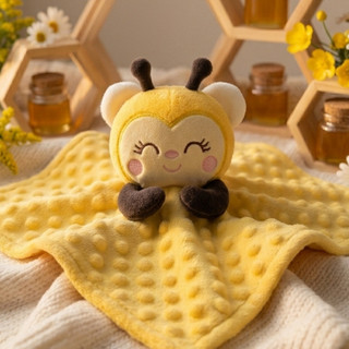 Naninha de Abelhinha Prendedor De Chupeta Chocalho 🐝 Bebê Fofo, Macio e Perfeito Presente