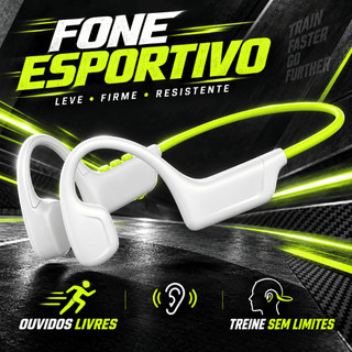 Fone De Ouvido Condução Óssea Aurafit Vibe 01 Bluetooth 6.0 IPX6 À Prova D'água Esportivo…