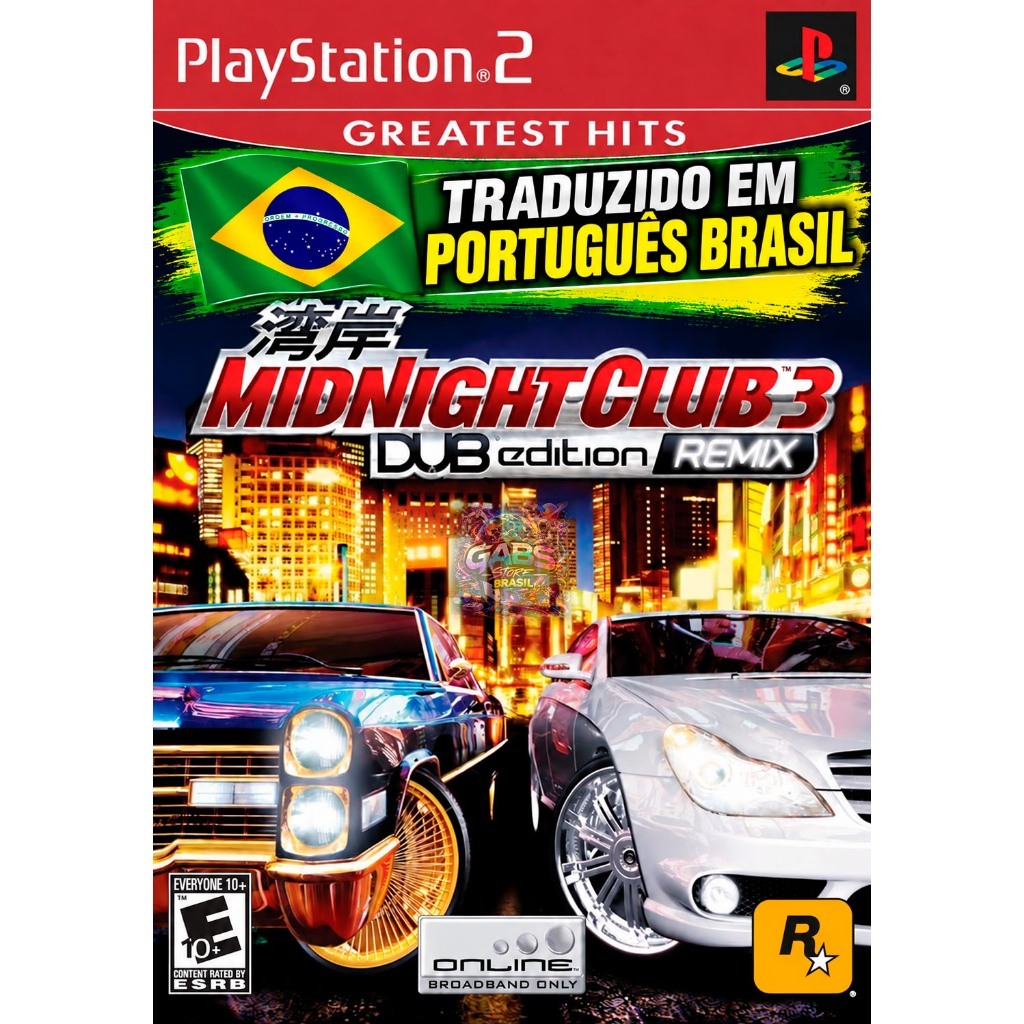 🎮 Midnight Club 3 DUB Edition Remix Traduzido PT-BR para PS2 - PlayStation 2 Desbloqueado