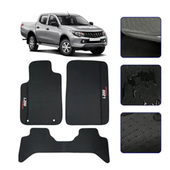 Jogo de Tapete Emborrachado para L200 Triton 2005 a 2017 Kit Automotivo