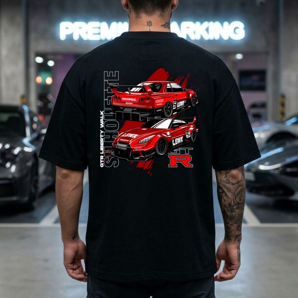Camiseta Streetwear Oversized 100% Algodão Carro Corrida Esportivo Camisa Larga Masculina Unissex