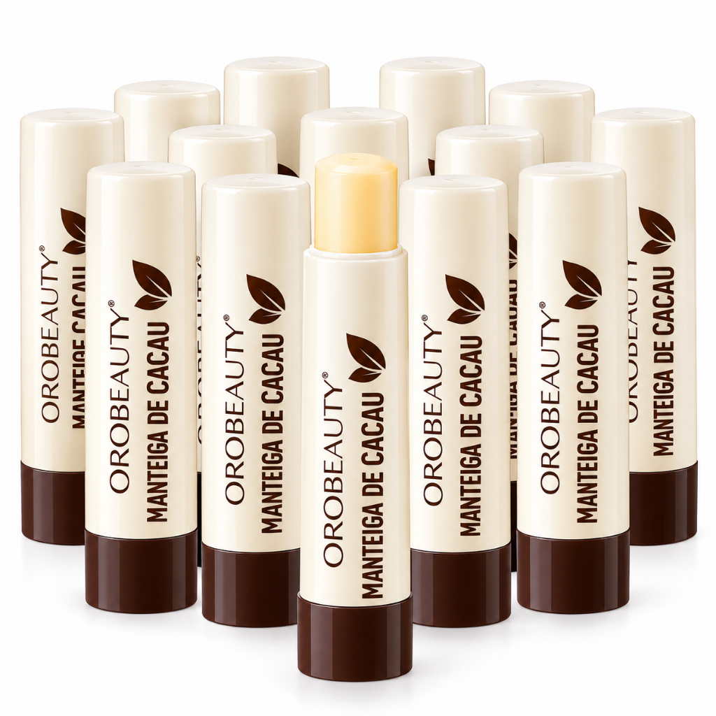 Manteiga De Cacau Protetor Labial  Kit 6 ou 12 Hidratante Labial Lábios Ressecados