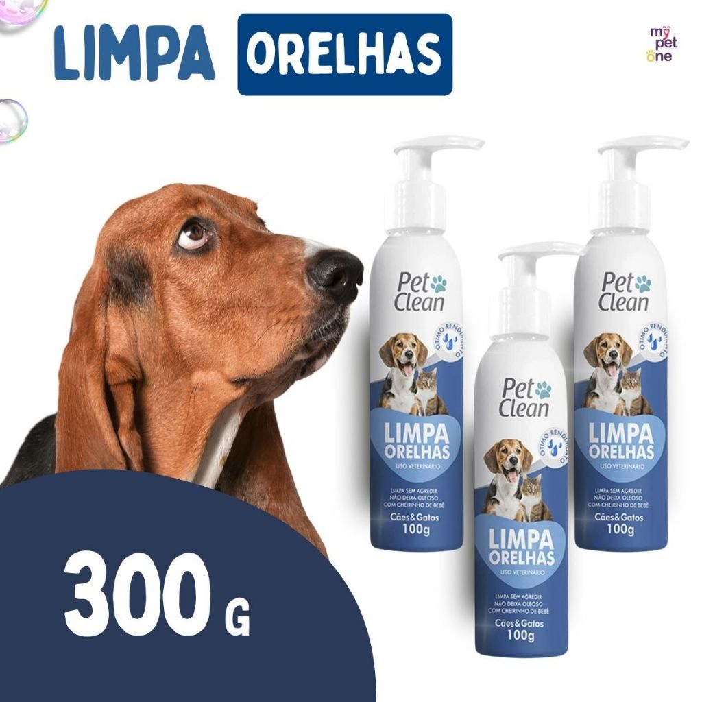 Kit 3 Limpa Orelha Pet Clean - 100g