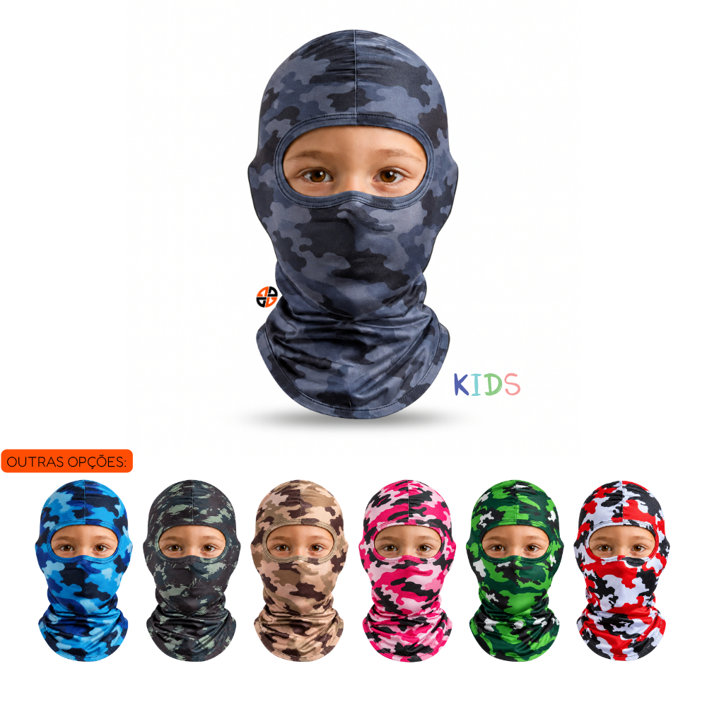 Balaclava Touca Ninja Infantil Kids Fantasia Máscara Camuflada ADSTORE