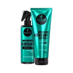 Kit Haskell Acidificante 2 Peças: Supermáscara + Fluido | Tratamento Reconstrutor e Equilíbrio do pH Capilar